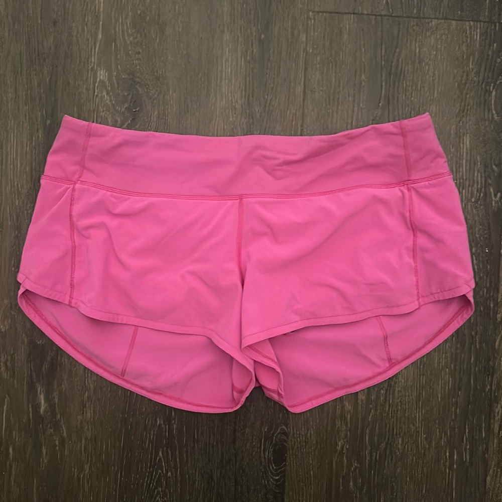 pink low rise speed up shorts size 6